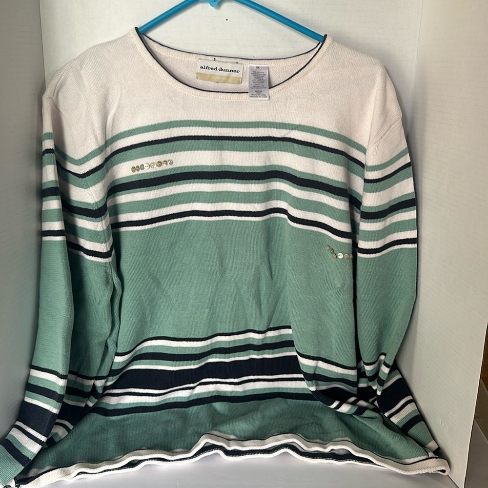 Alfred Dunner Striped Sequin Embellished Sweater -Size 2XL - Excellent Condition - Picture 5 of 9